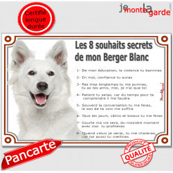 Berger Blanc, plaque "Les 8 Souhaits Secrets" 24 cm CDT