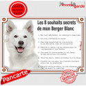 Berger Blanc, plaque "Les 8 Souhaits Secrets" 24 cm CDT