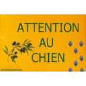 Plaque portail "Attention au Chien", Provence 24 cm OBI
