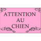 Baroque Princesse Rose, Plaque Portail Attention au Chien, pancarte, affiche panneau
