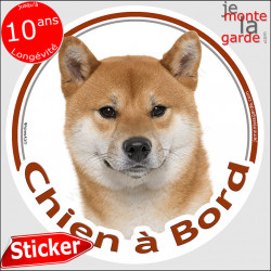 Shiba Inu, sticker voiture "Chien à Bord" 2 tailles