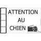 Cinéma, Plaque Portail Attention au Chien, pancarte, affiche panneau