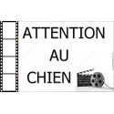 Plaque "Attention au Chien" Cinéma 20 cm OBI