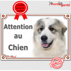 Montagne des Pyrénées, plaque portail "Attention au Chien" Panneau pancarte affiche photo