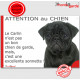 Plaque portail humour "Attention au Chien, notre Carlin noir est une sonnette" pancarte panneau drôle photo