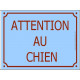 Attention au Chien, Plaque de Rue Bleu Ciel Clair panneau affiche pancarte portail