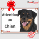 Rottweiler, plaque portail "Attention au Chien" 24 cm LUX
