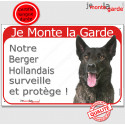 Berger Hollandais, plaque rouge "Je Monte la Garde" 24 cm RED