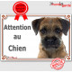 Border Terrier, plaque portail "Attention au Chien" pancarte panneau photo