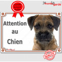 Border Terrier, plaque portail "Attention au Chien" 2 tailles LUX D