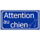 Attention au Chien, Plaque de Rue Bleu Marine foncé panneau affiche pancarte portail