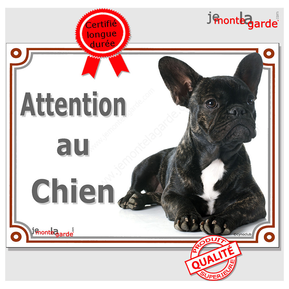 Bouledogue - Commandez Votre Plaque Attention au Chien