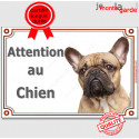 Bouledogue Français, plaque portail "Attention au Chien" 2 tailles LUX D