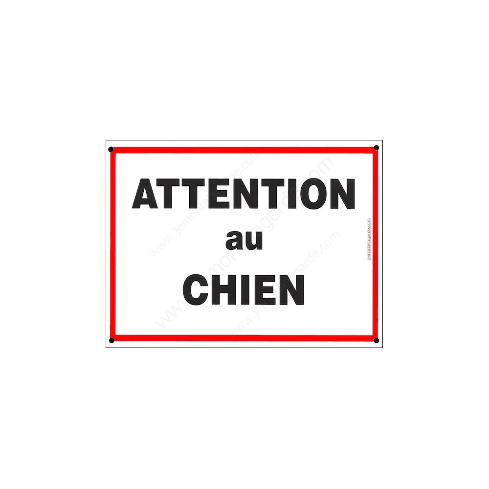 Attention au Chien, Plaque de Portail, panneau affiche pancarte Liseré ...