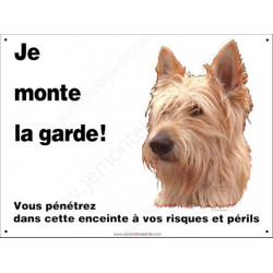 Berger Picard, plaque portail "Je Monte la Garde, risques et périls" photo pas cher discount pancarte panneau
