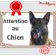 Berger Belge Malinois Tête, plaque portail "Attention au Chien" pancarte panneau photo race