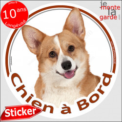 Welsh Corgi, sticker voiture "Chien à Bord" 2 tailles