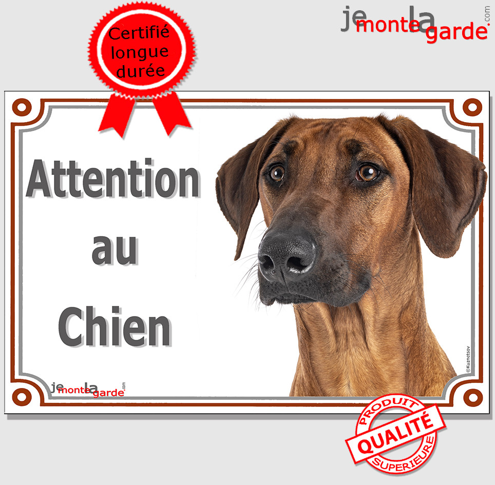 Achat / Vente Plaque de portail attention au chien personnalisée photo