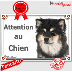 Suomenlapinkoira, plaque portail "Attention au Chien" 24 cm LUX D