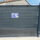 Photo client - Plaque humour bleue "pas de pipi ICI", pancarte interdit chien uriner, panneau besoins