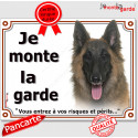 Tervueren, plaque portail "Je Monte la Garde, risques périls" 2 tailles LUX D