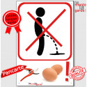 Plaque humour "Défense d'uriner !" 24 cm OBI
