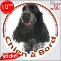 Cocker Anglais, sticker voiture "Chien à Bord" 2 tailles