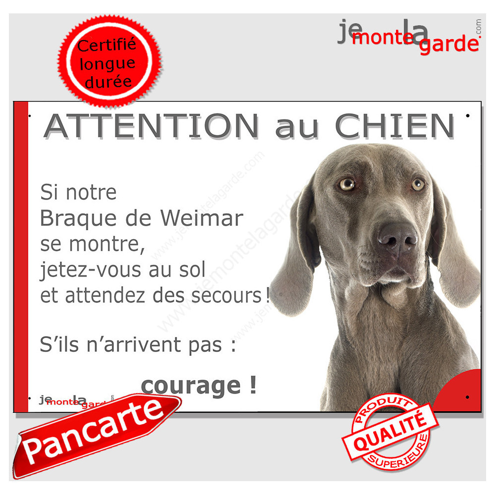 Panneau attention chien de garde à faire imprimer avec sa photo