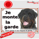 Rottweiler Tête, plaque portail "Je Monte la Garde, risques et périls" panneau pancarte rott rotweiler attention au chien photo
