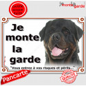 Rottweiler, plaque portail "Je Monte la Garde" 24 cm LUX