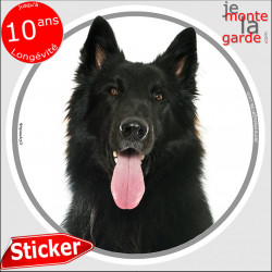 Groenendael, sticker rond "photo" 14 cm, résiste Pluie Soleil Gel