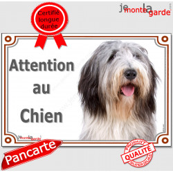 Bobtail, plaque portail "Attention au Chien" 24 cm LUX