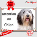 Bobtail, plaque portail "Attention au Chien" 24 cm LUX