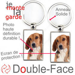 Porte-Clefs Métal, double face photo Beagle Harrier