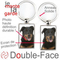 Porte-Clefs Métal, double face photo Beauceron