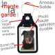 Porte-clés en cuir vegan et support en métal, avec photo du Beauceron, idée cadeau porte clés Berger de Beauce noir et feu
