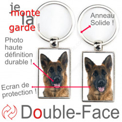 Porte-Clefs Métal, double face photo Berger Allemand