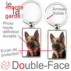 Porte-Clefs Métal, double face photo Berger Allemand