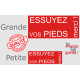 "Essuyez vos pieds, merci ! Sticker rouge pancarte autocollant boite aux lettres, porte entrée sonnette