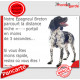 Epagneul Breton noir, plaque humour "parcourt distance Niche-Portail moins 3 secondes, rapide" pancarte photo attention au chien