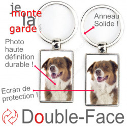 Porte-Clefs Métal, double face photo Berger Australien