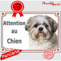 Shih-Tzu, plaque portail "Attention au Chien" 24 cm LUX