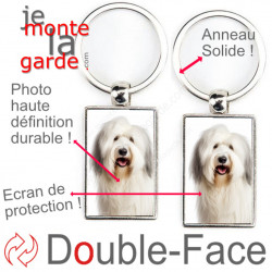 Porte-Clefs Métal, double face photo Bobtail