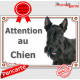 Scottish Terrier noir Tête, plaque portail "Attention au Chien" écossais photo résiste intempéries