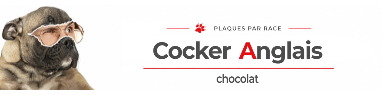 Cocker Anglais chocolat – Plaques, stickers et porte-clés