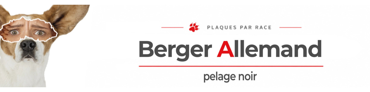 Berger Allemand noir – Plaques et stickers “Chien de garde”