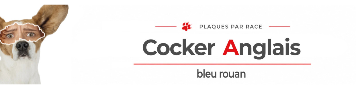 Cocker Anglais bleu – Plaques, stickers et porte-clés