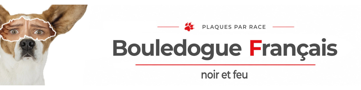 Bouledogue Français noir et feu – Plaques, stickers et porte-clés