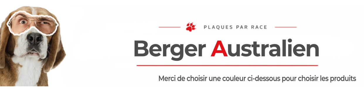 Berger Australien – Plaques, stickers et porte-clés par couleurs
