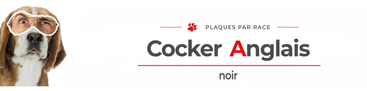 Cocker Anglais noir – Plaques, stickers et porte-clés